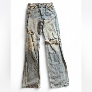 Aeropostale Light Blue Distressed 90’s Baggy Jeans